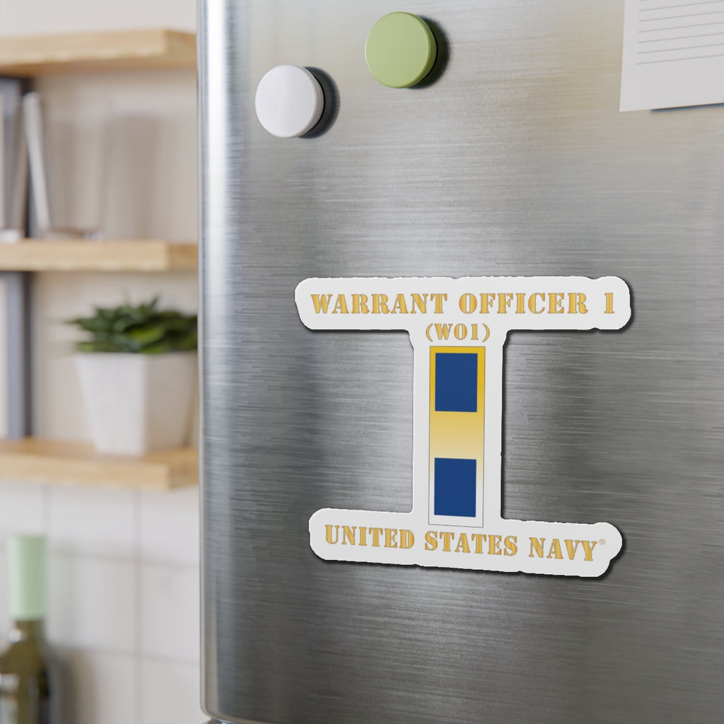 Die-Cut Magnet - Navy - Warrant Officer 1 - CW01