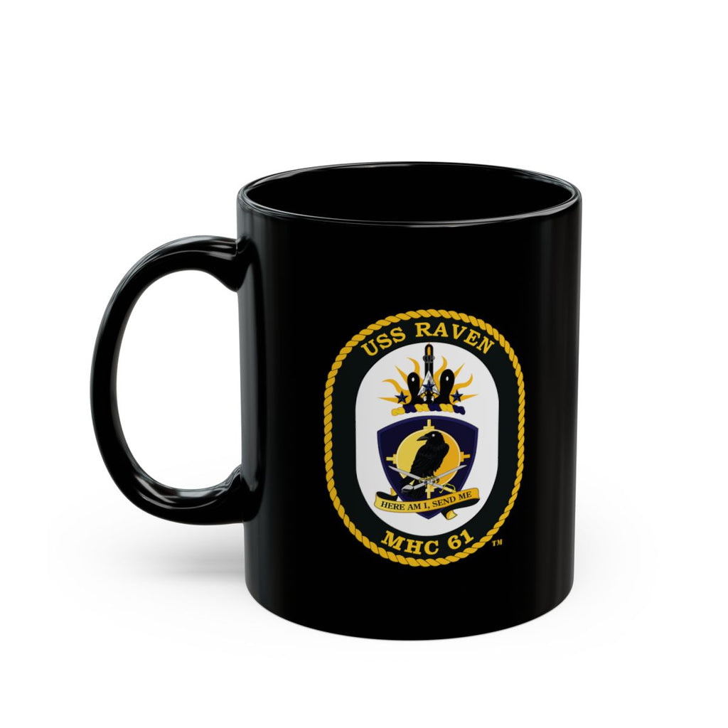 Black Mug (11oz, 15oz) - Navy - USS Raven (MHC-61) wo txt