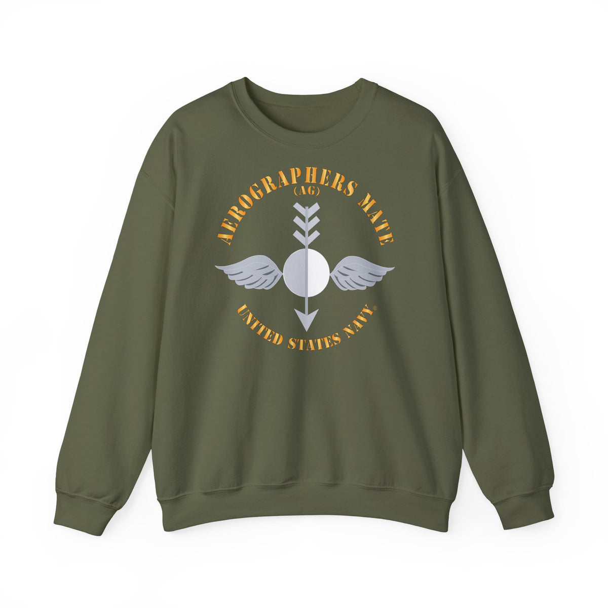 Unisex Heavy Blend™ Crewneck Sweatshirt - Navy - Aerographers Mate (AG) X 300