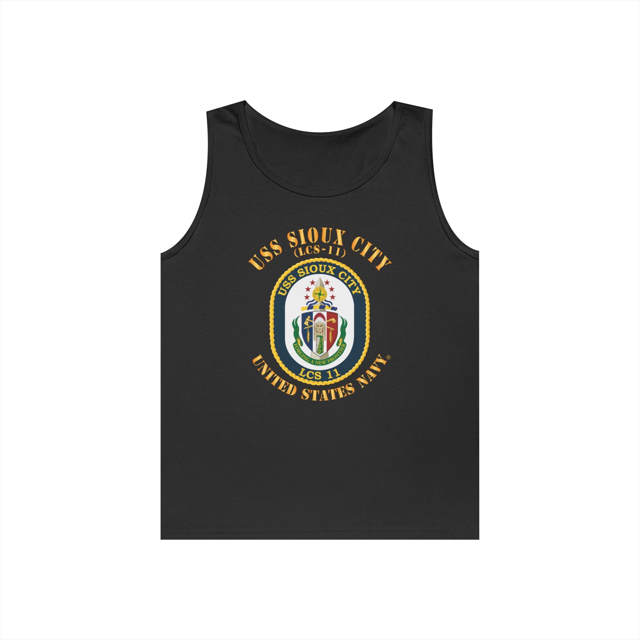 Unisex Heavy Cotton Tank Top - Navy - USS Sioux City (LCS-11)