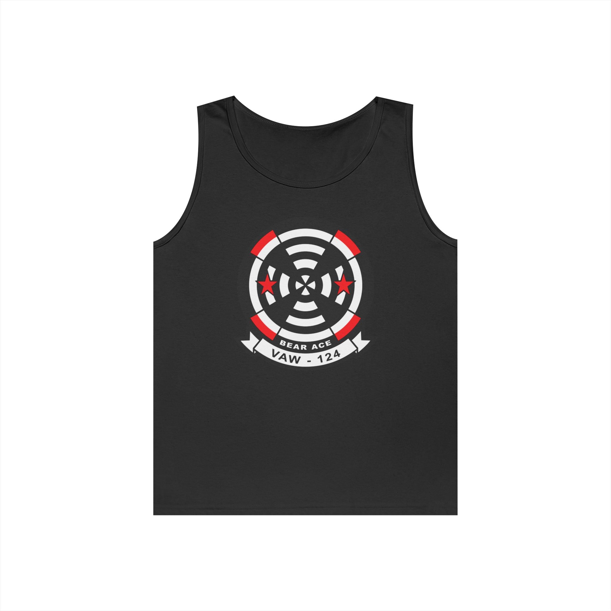 Unisex Heavy Cotton Tank Top - Navy - Airborne Command & Control Squadron 124 (VAW-124) wo txt