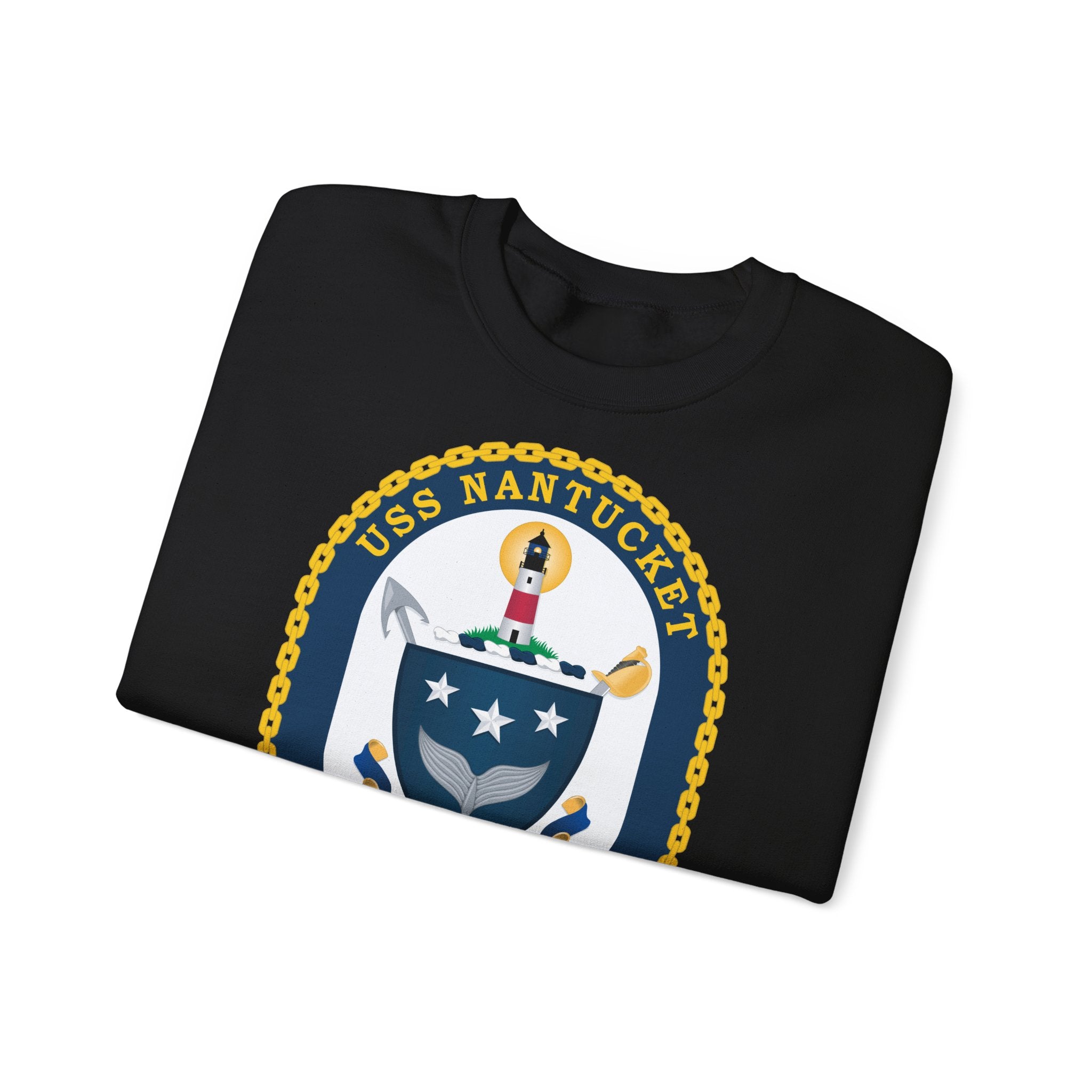 Unisex Heavy Blend™ Crewneck Sweatshirt - Navy - USS Nantucket (LCS-27) wo txt