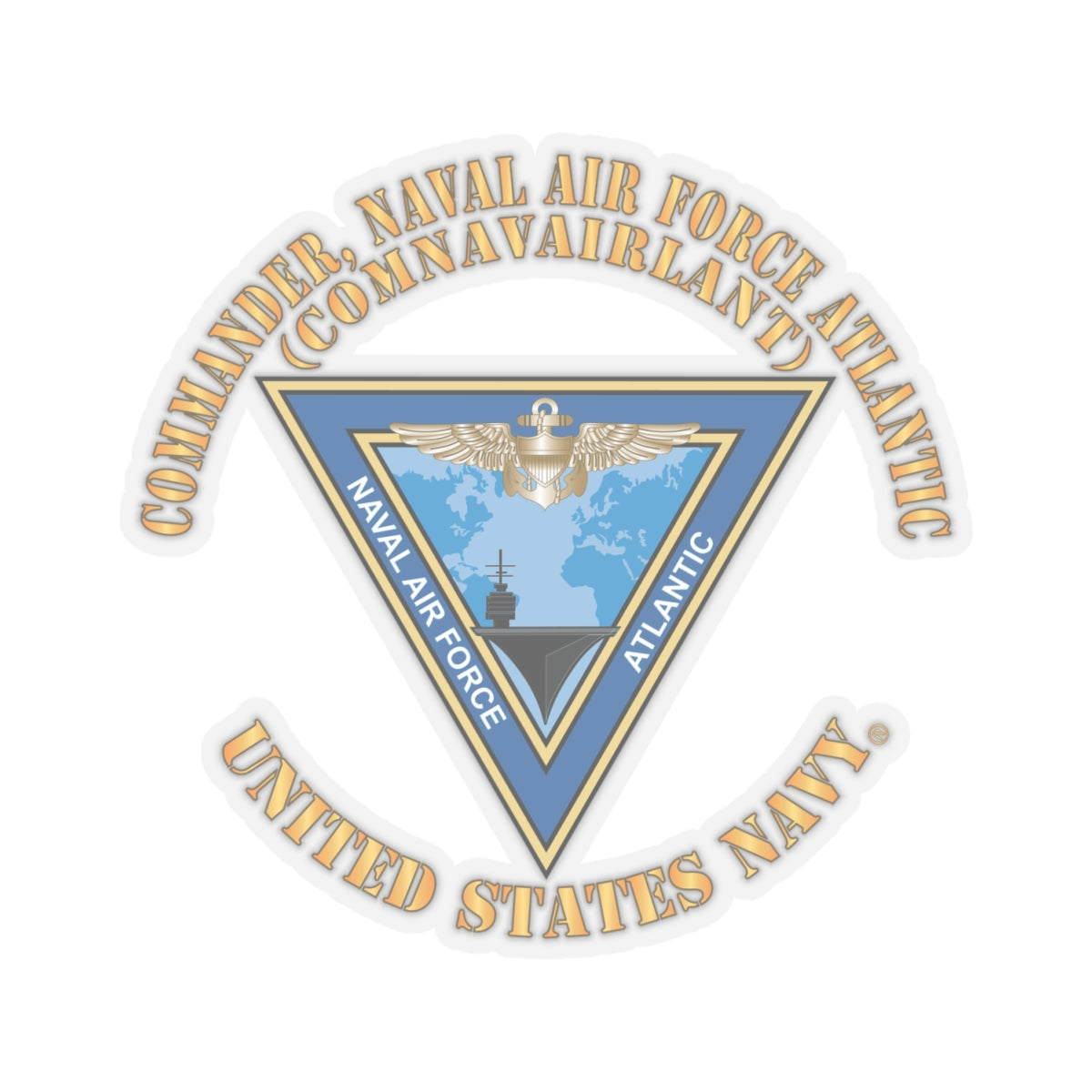 Kiss-Cut Stickers - Navy - Commander, Naval Air Force Atlantic - COMNAVAIRLANT