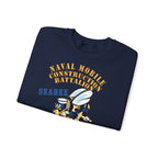 Unisex Heavy Blend™ Crewneck Sweatshirt - Navy - Seabee - Retired