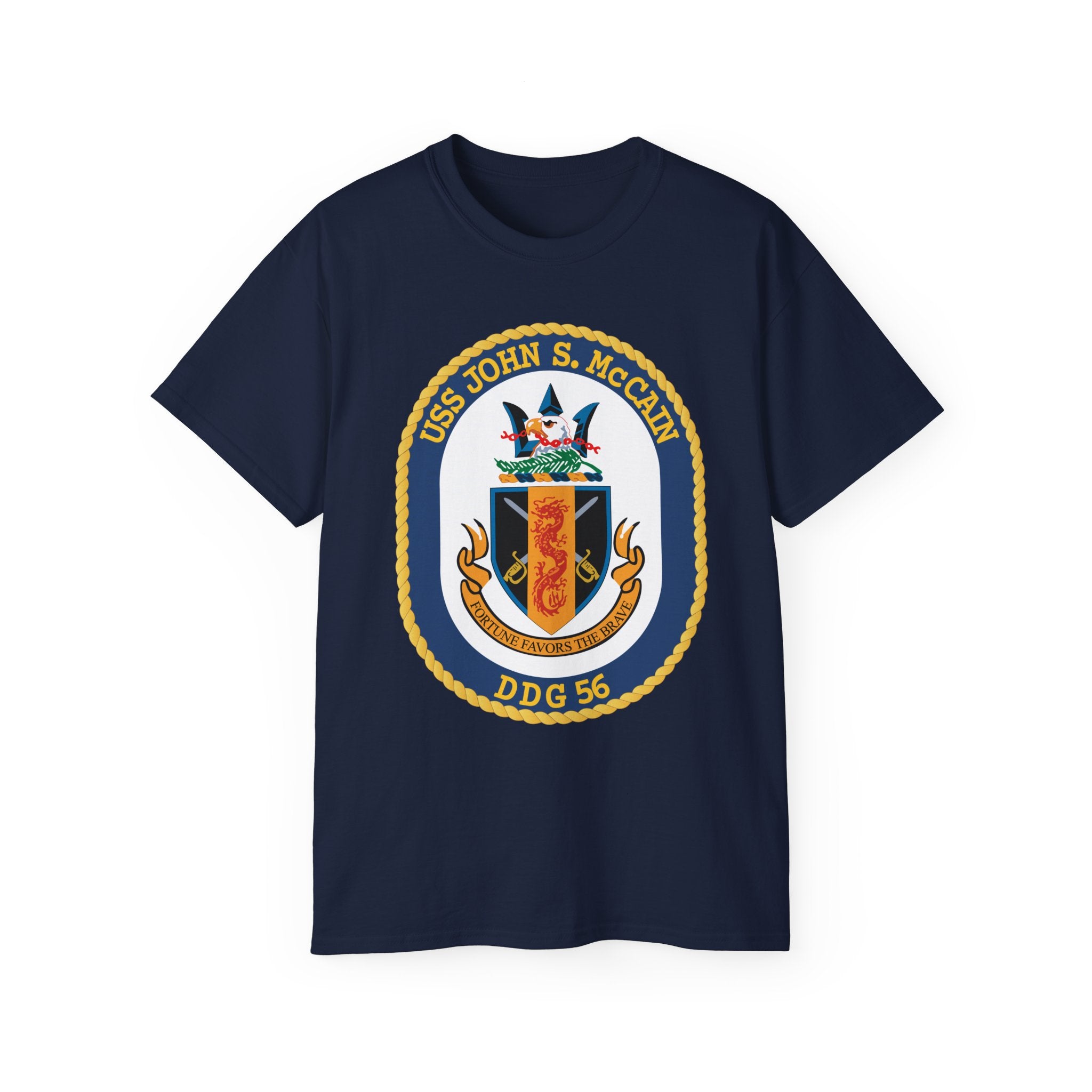 Unisex Ultra Cotton T-Shirt - Navy - USS John S. McCain (DDG-56) wo txt