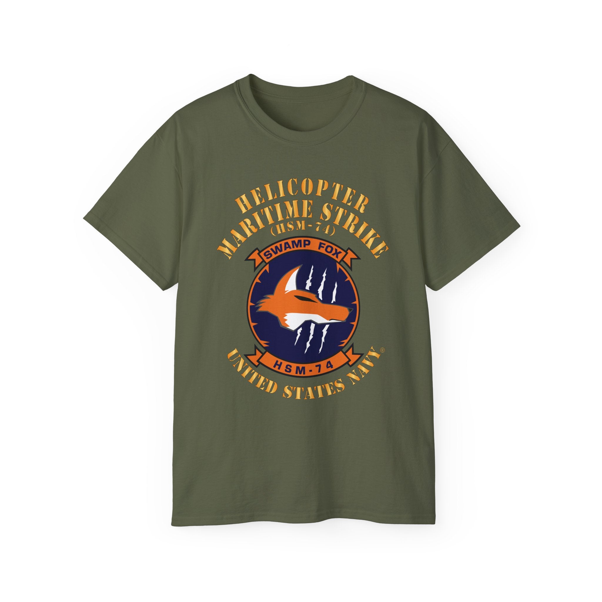 Unisex Ultra Cotton T-Shirt - Navy - Helicopter Maritime Strike Seven Four (HSM-74)