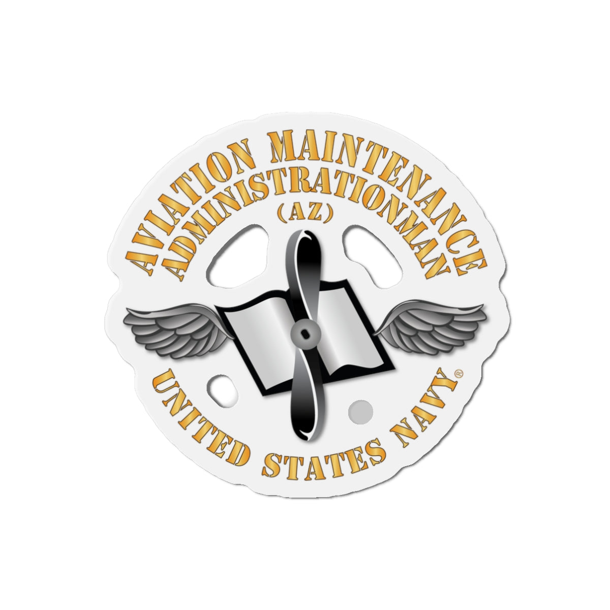 Die-Cut Magnet - Navy - Rate - Aviation Maintenance Administrationman (AZ)