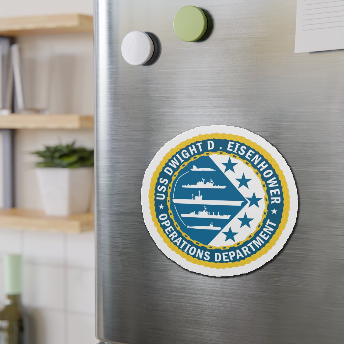 Die-Cut Magnet - Navy - USS Dwight D. Eisenhower (CVN-69) - Operations Department wo txt