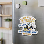 Die-Cut Magnet - Navy - Seabee - Retired