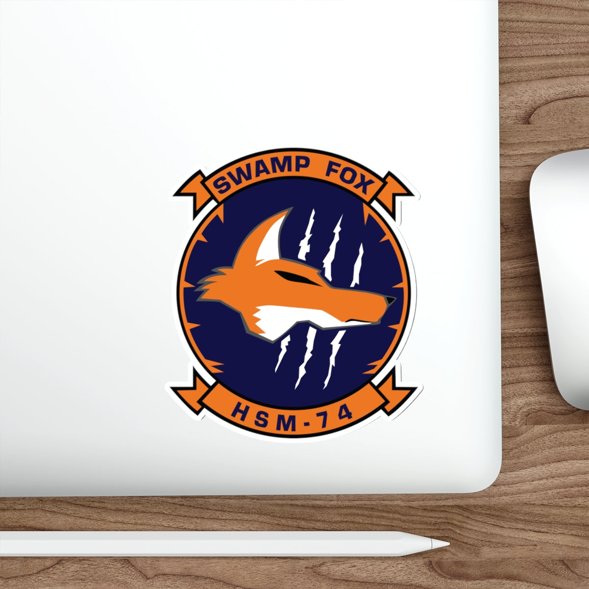 Die-Cut Vinyl Sticker - Navy - Helicopter Maritime Strike Seven Four (HSM-74) wo txt
