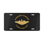Vanity License Plate - Navy - Submarine Badge - Gold