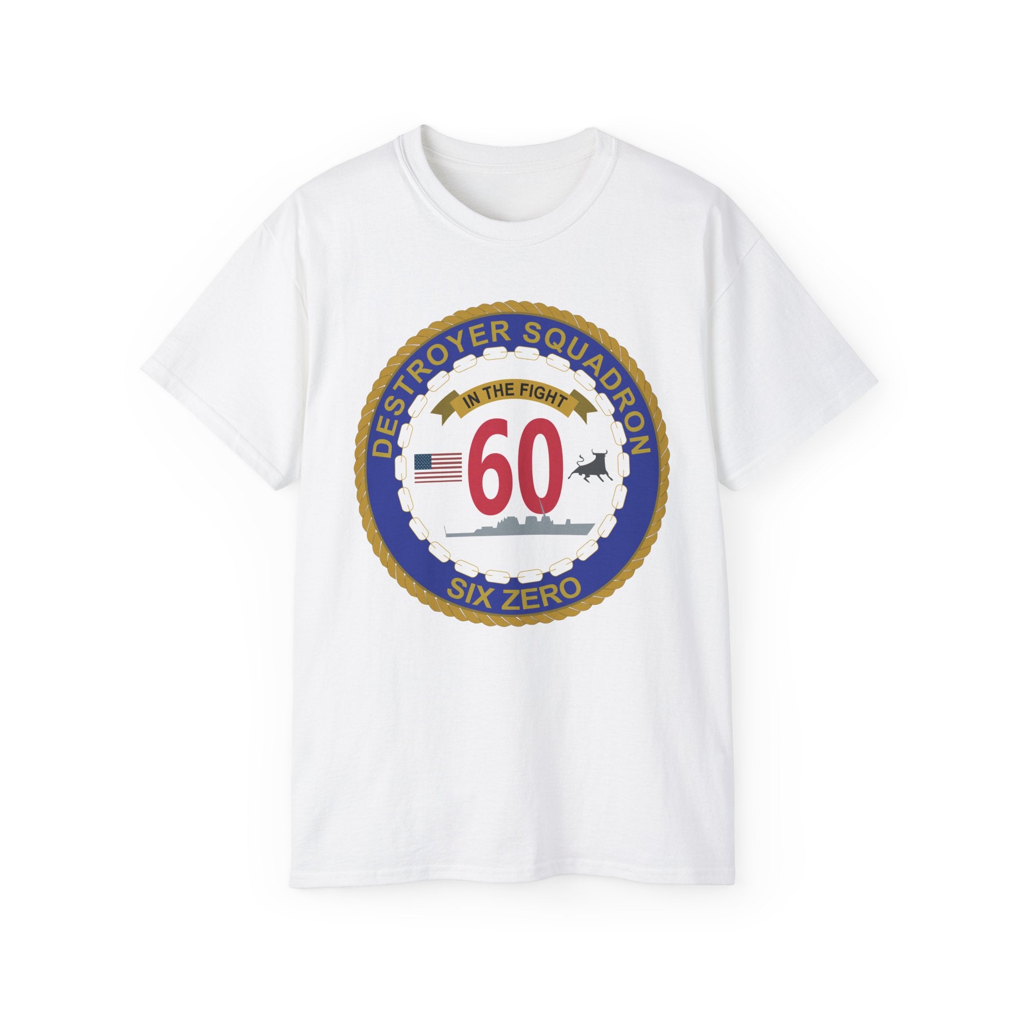 Unisex Ultra Cotton T-Shirt - Navy - Destroyer Squadron 60 wo txt