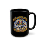 Black Mug (11oz, 15oz) - Navy - Naval Air Station Oceana - Crest with Aircraft - United States Navy - 3D - Enhanced