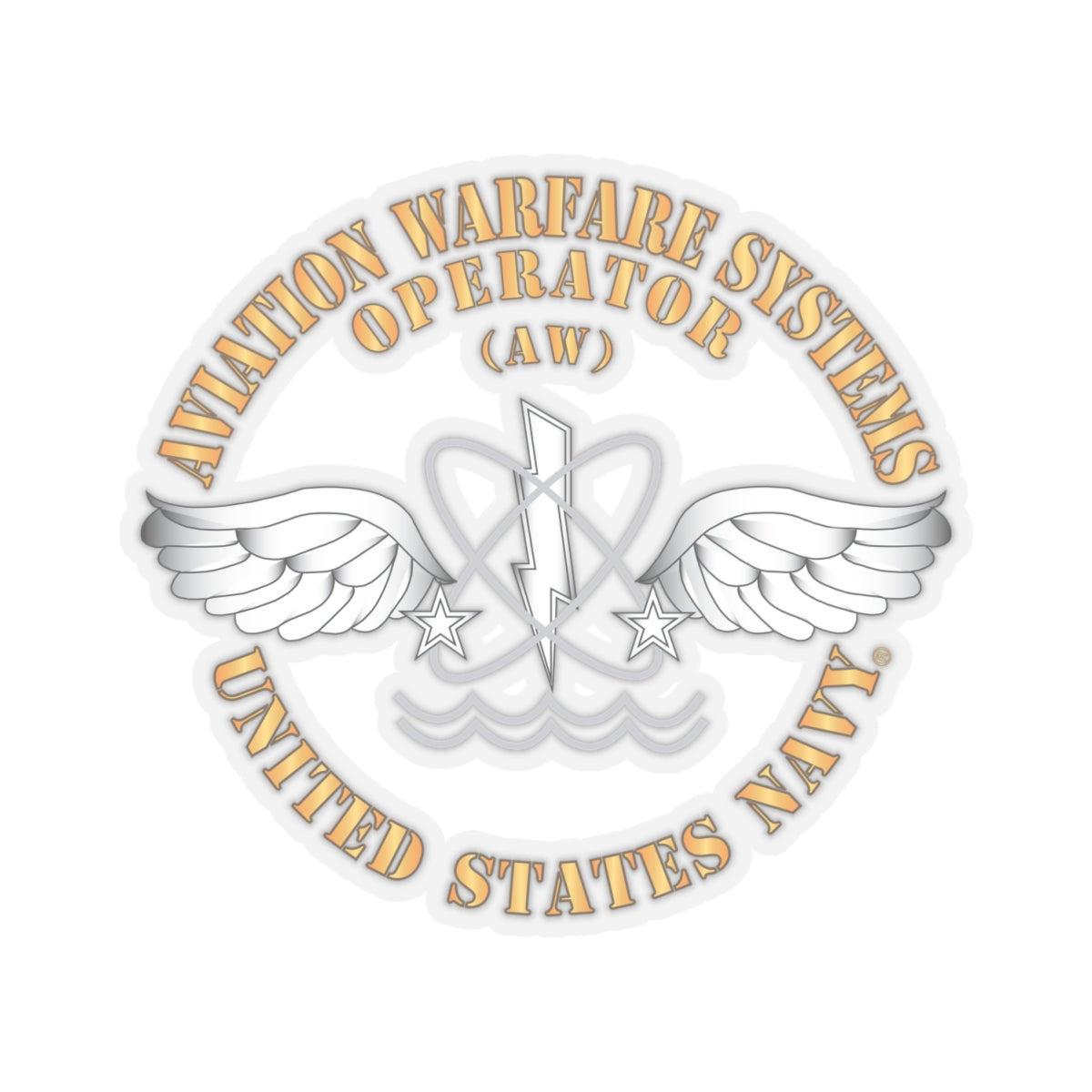 Kiss-Cut Stickers - Navy - Rate - Aviation Warfare Systems Operator (AW)