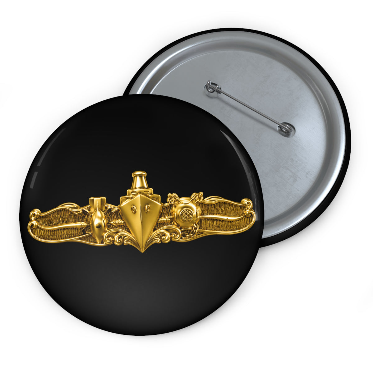Pin Button - Navy - Badge - Special Operations Warfare (SO) wo txt - 3D - Enhanced