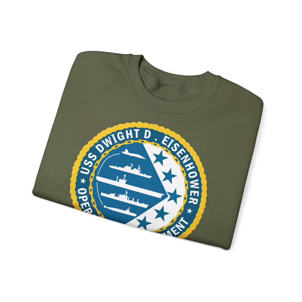 Unisex Heavy Blend™ Crewneck Sweatshirt - Navy - USS Dwight D. Eisenhower (CVN-69) - Operations Department wo txt