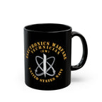 Black Mug (11oz, 15oz) - Navy - Rate - Electronic Warfare Technician (EW) - 3D - Enhanced