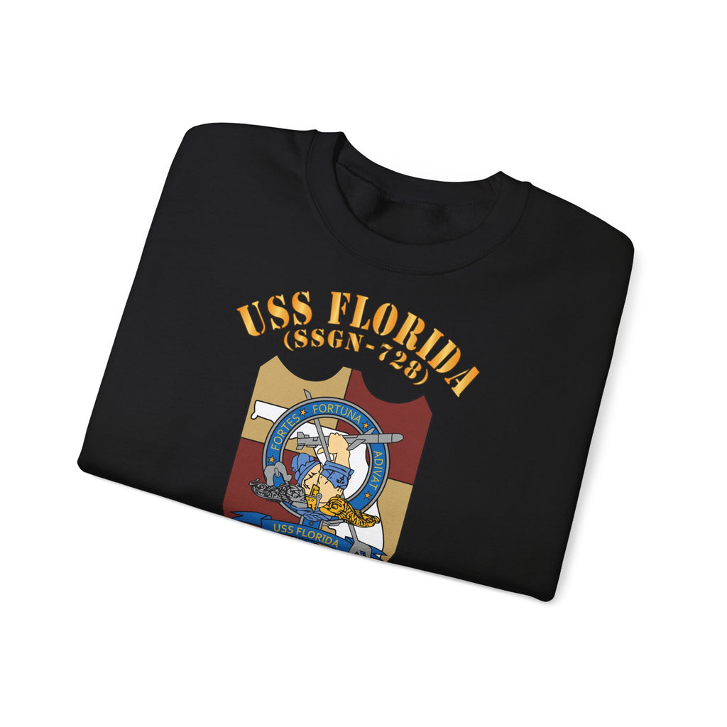 Unisex Heavy Blend™ Crewneck Sweatshirt - Navy - USS Florida (SSGN-728)