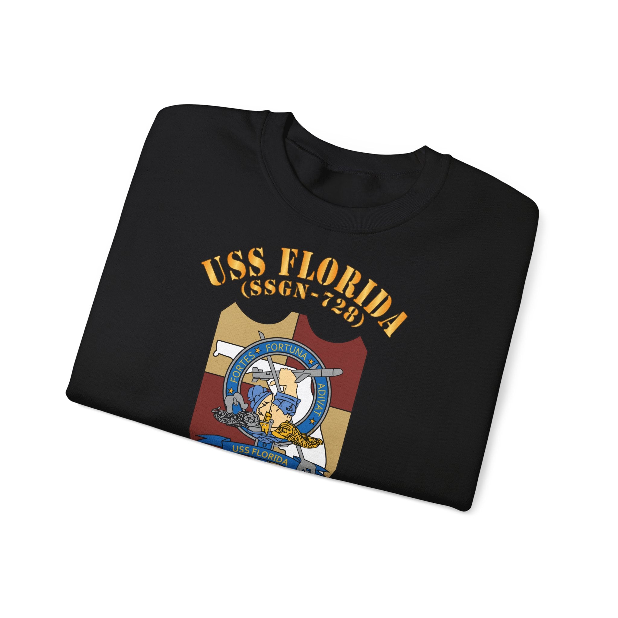 Unisex Heavy Blend™ Crewneck Sweatshirt - Navy - USS Florida (SSGN-728)