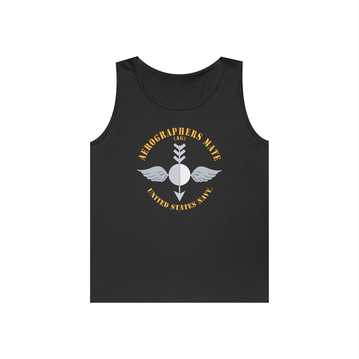 Unisex Heavy Cotton Tank Top - Navy - Aerographers Mate (AG) X 300
