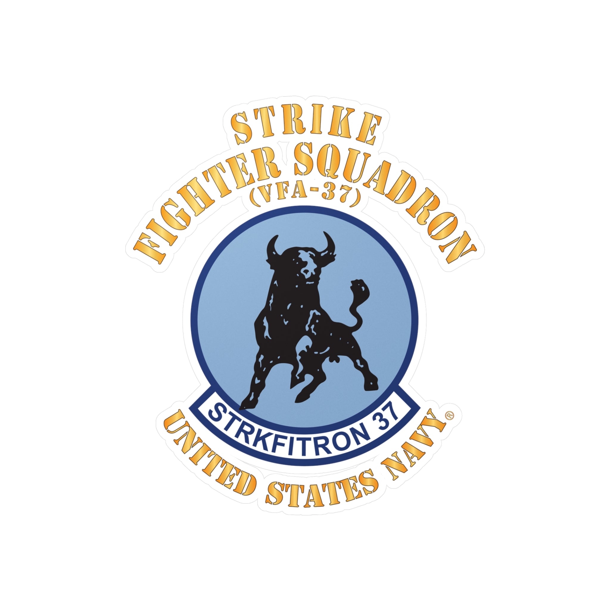 Kiss-Cut Vinyl Decal - Navy - Strike Fighter Squadron 37 (VFA-37)