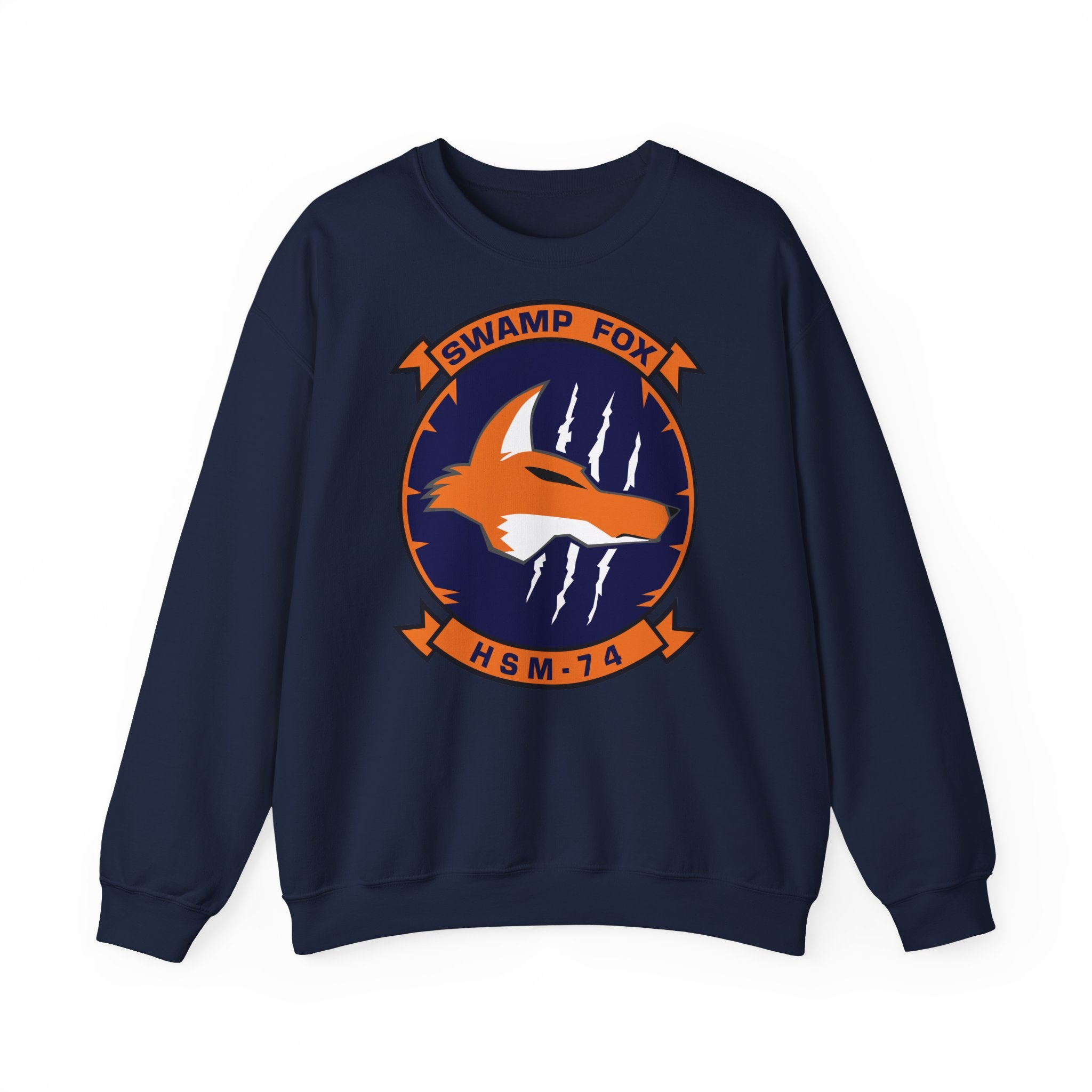 Unisex Heavy Blend™ Crewneck Sweatshirt - Navy - Helicopter Maritime Strike Seven Four (HSM-74) wo txt