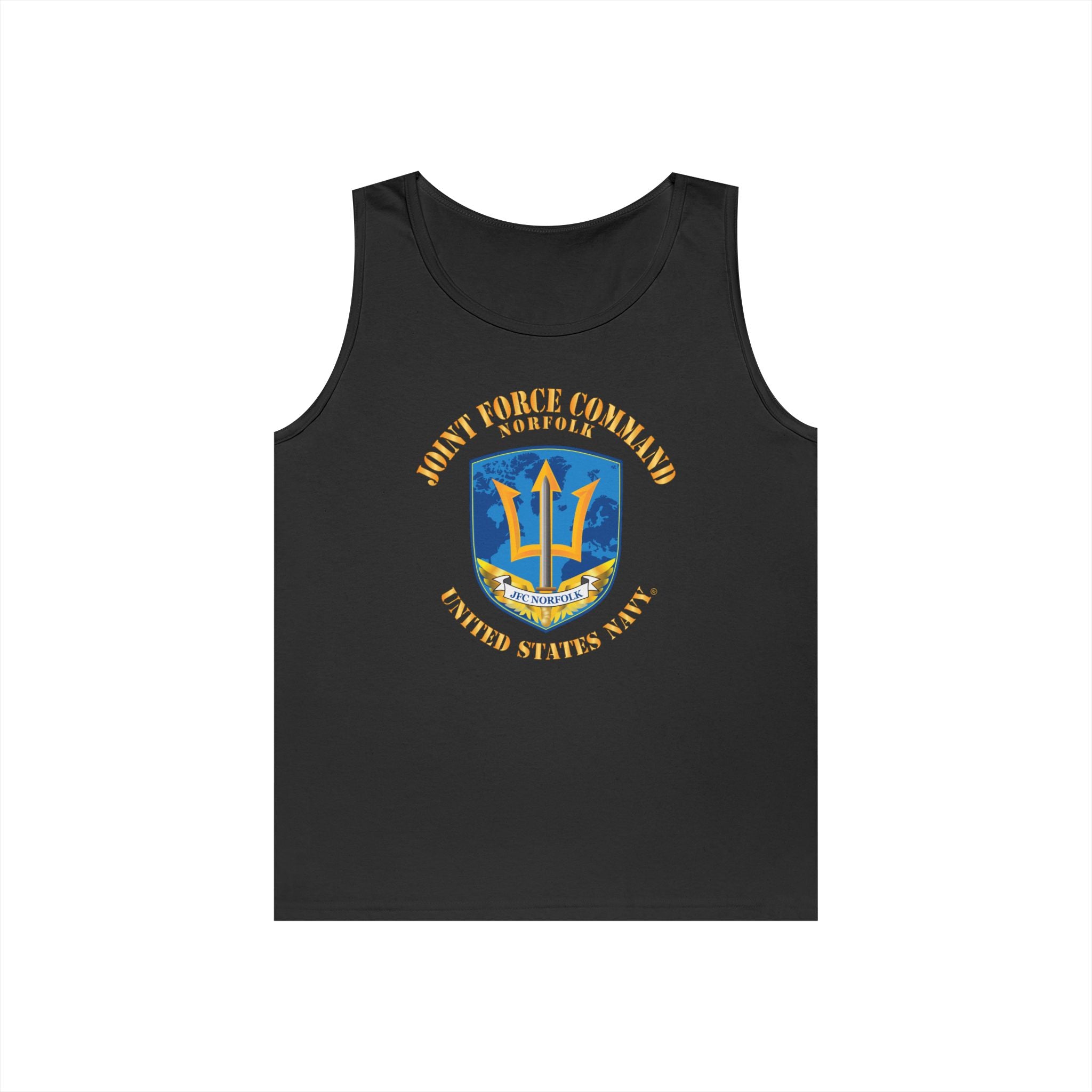 Unisex Heavy Cotton Tank Top - Navy - Joint Force Command - Norfolk