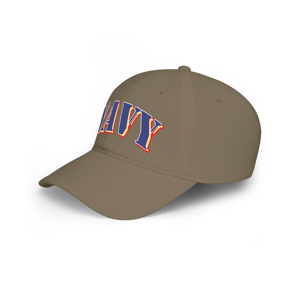 NAVY DTF Baseball Cap — Red Low Profile Hat for Military & Patriotic Fans