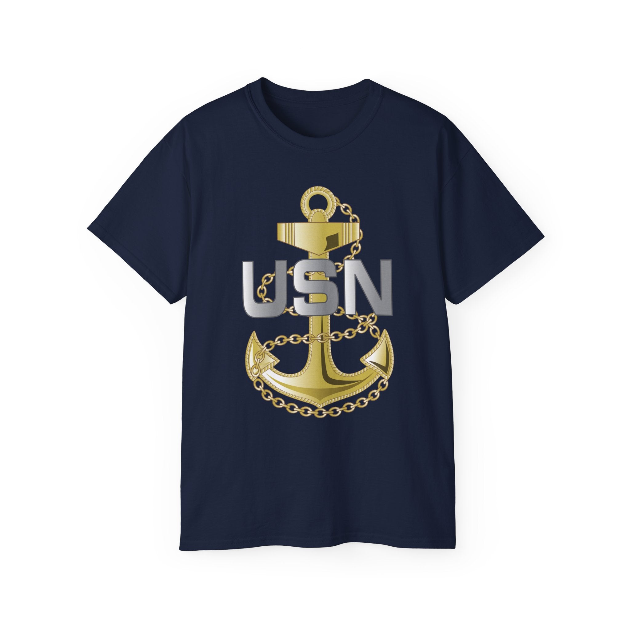 Unisex Ultra Cotton T-Shirt - Navy - Fouled Anchor wo txt