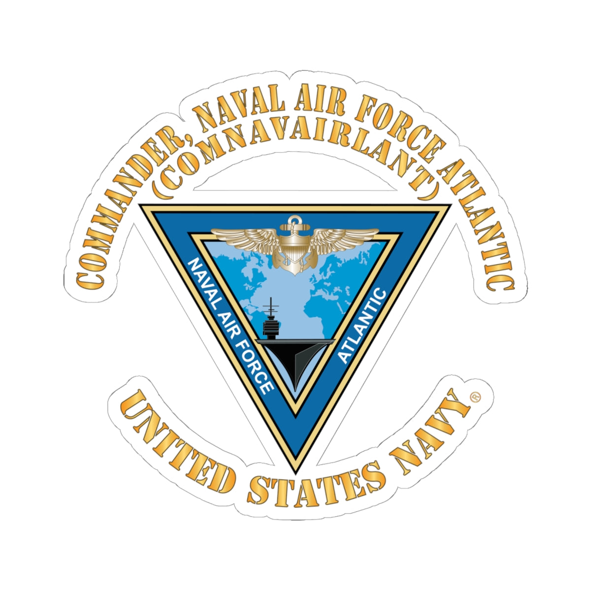 Kiss-Cut Stickers - Navy - Commander, Naval Air Force Atlantic - COMNAVAIRLANT