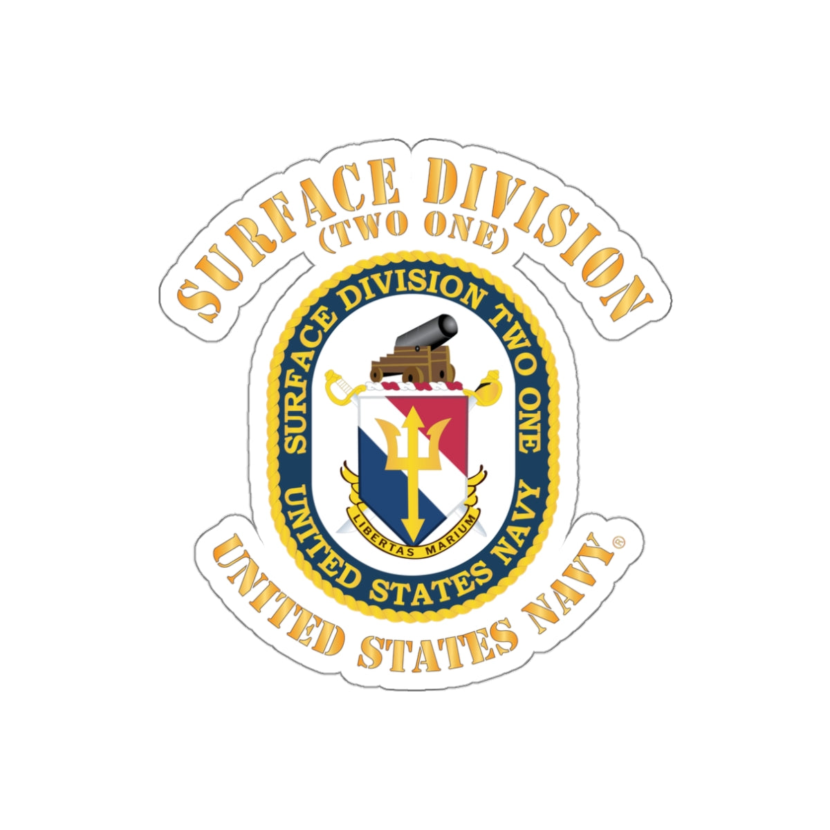 Die-Cut Vinyl Sticker - Navy - Surface Division 21