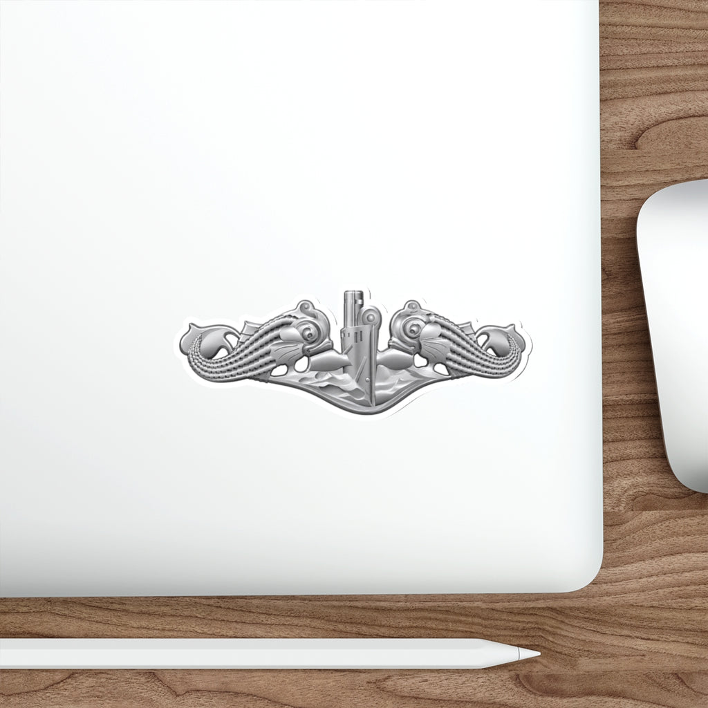 Die-Cut Vinyl Sticker - Navy - Badge - Submarine Warfare wo txt - Enlisted - 3D - Enhanced