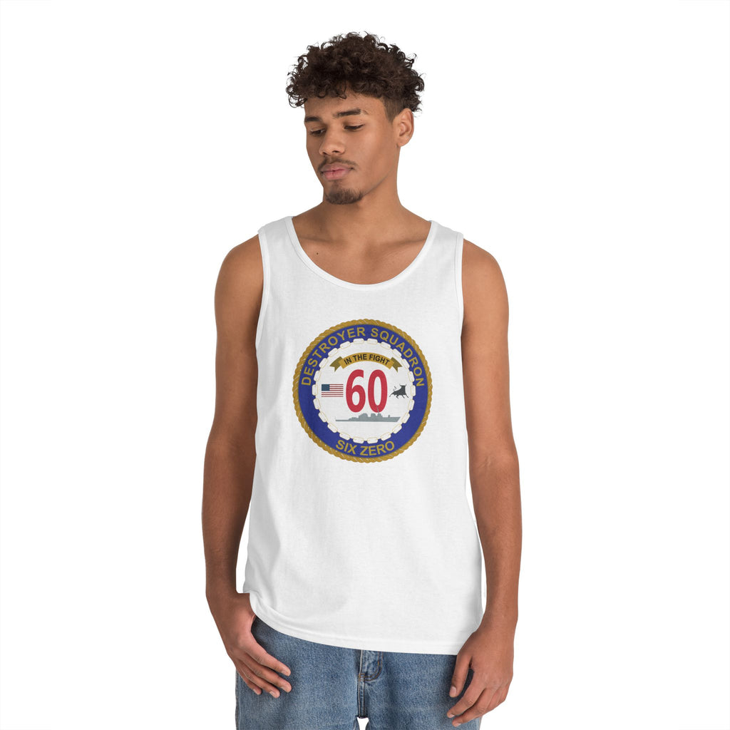 Unisex Heavy Cotton Tank Top - Navy - Destroyer Squadron 60 wo txt