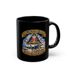 Black Mug (11oz, 15oz) - Navy - Naval Air Station Oceana - Crest with Aircraft - United States Navy - 3D - Enhanced