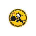 Kiss-Cut Vinyl Decal - NAVY - VF - 3 - WWII Felix Insignia - 3D - Enhanced