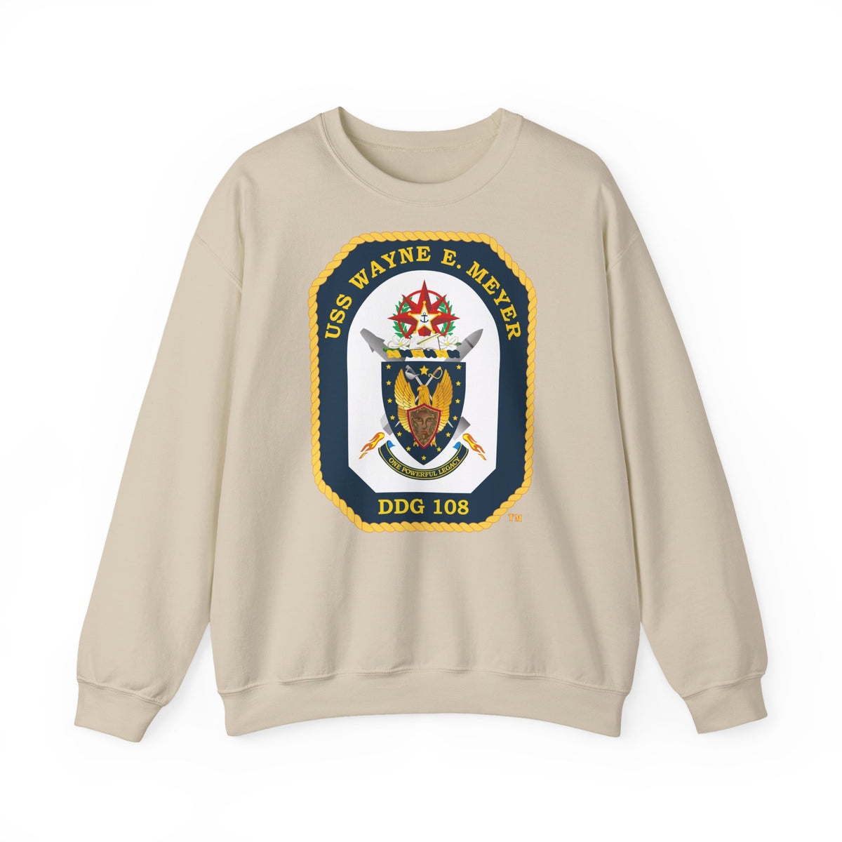 Unisex Heavy Blend™ Crewneck Sweatshirt -  Navy - USS Wayne E. Meyer (DDG-108) wo txt X 300
