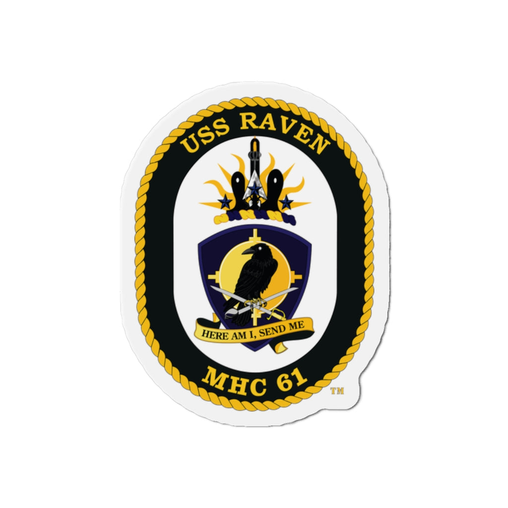 Die-Cut Magnet - Navy - USS Raven (MHC-61) wo txt