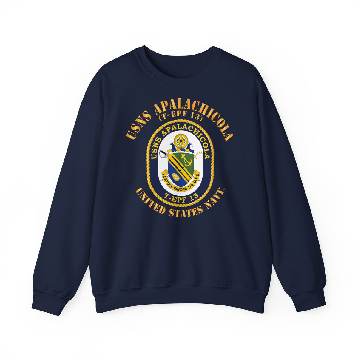 Unisex Heavy Blend™ Crewneck Sweatshirt - Navy - USNS Apalachicola (T-EPF 13)