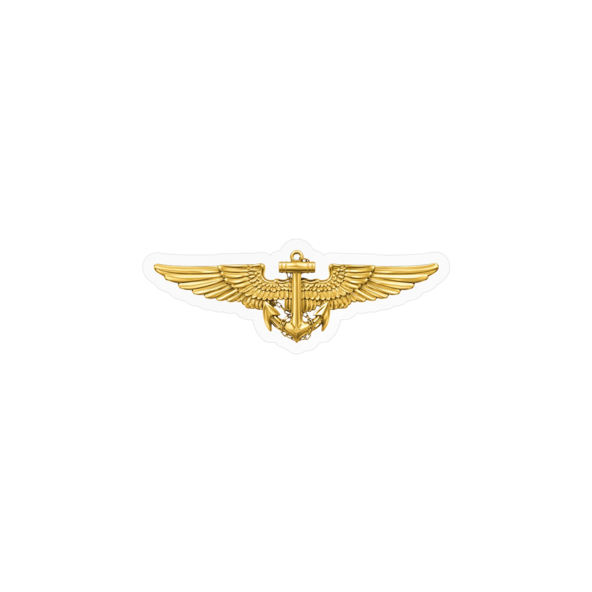 Kiss-Cut Vinyl Decal - Navy - Badge - Naval Aviator Wings wo txt - 3D - Enhanced