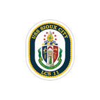 Die-Cut Vinyl Sticker - Navy - USS Sioux City (LCS-11) wo Txt
