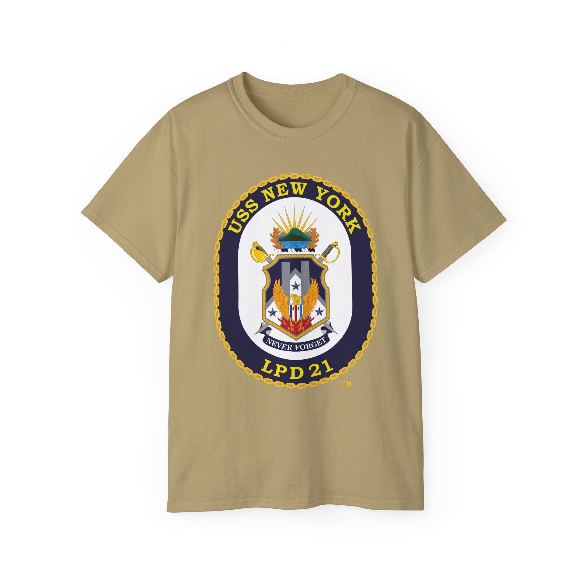 Unisex Ultra Cotton T-Shirt - Navy - USS New York (LPD-21) wo txt
