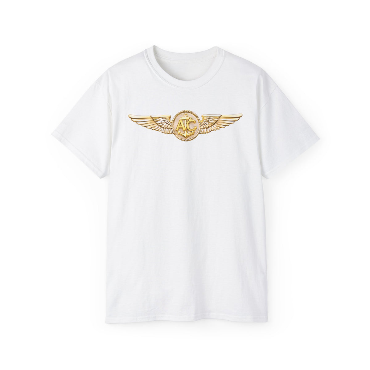 Unisex Ultra Cotton T-Shirt - Navy - Badge - Naval Aircrew Warfare Specialist wo txt - 3D - Enhanced