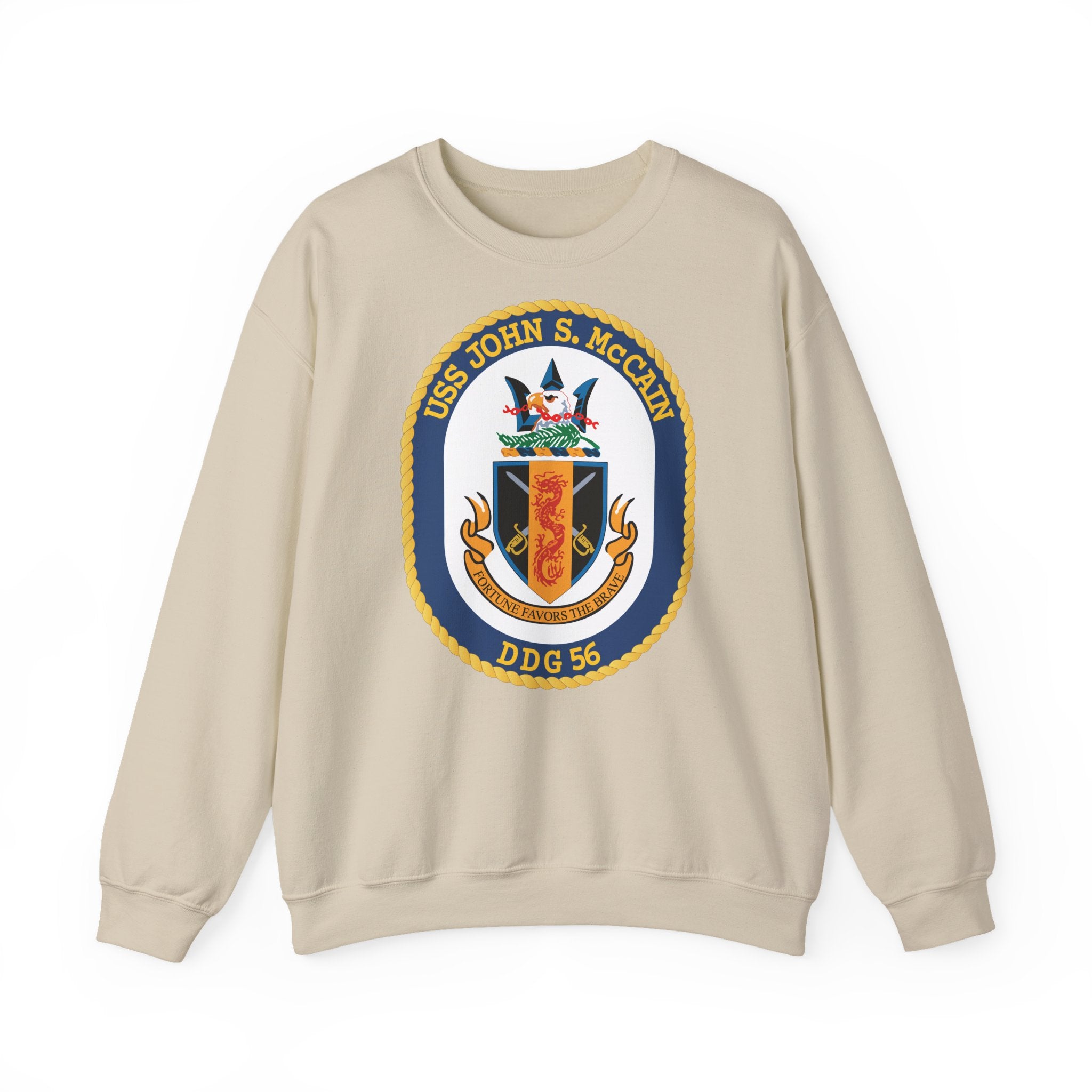 Unisex Heavy Blend™ Crewneck Sweatshirt - Navy - USS John S. McCain (DDG-56) wo txt
