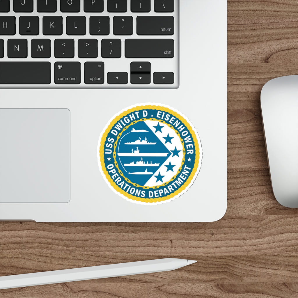 Die-Cut Vinyl Sticker - Navy - USS Dwight D. Eisenhower (CVN-69) - Operations Department wo txt