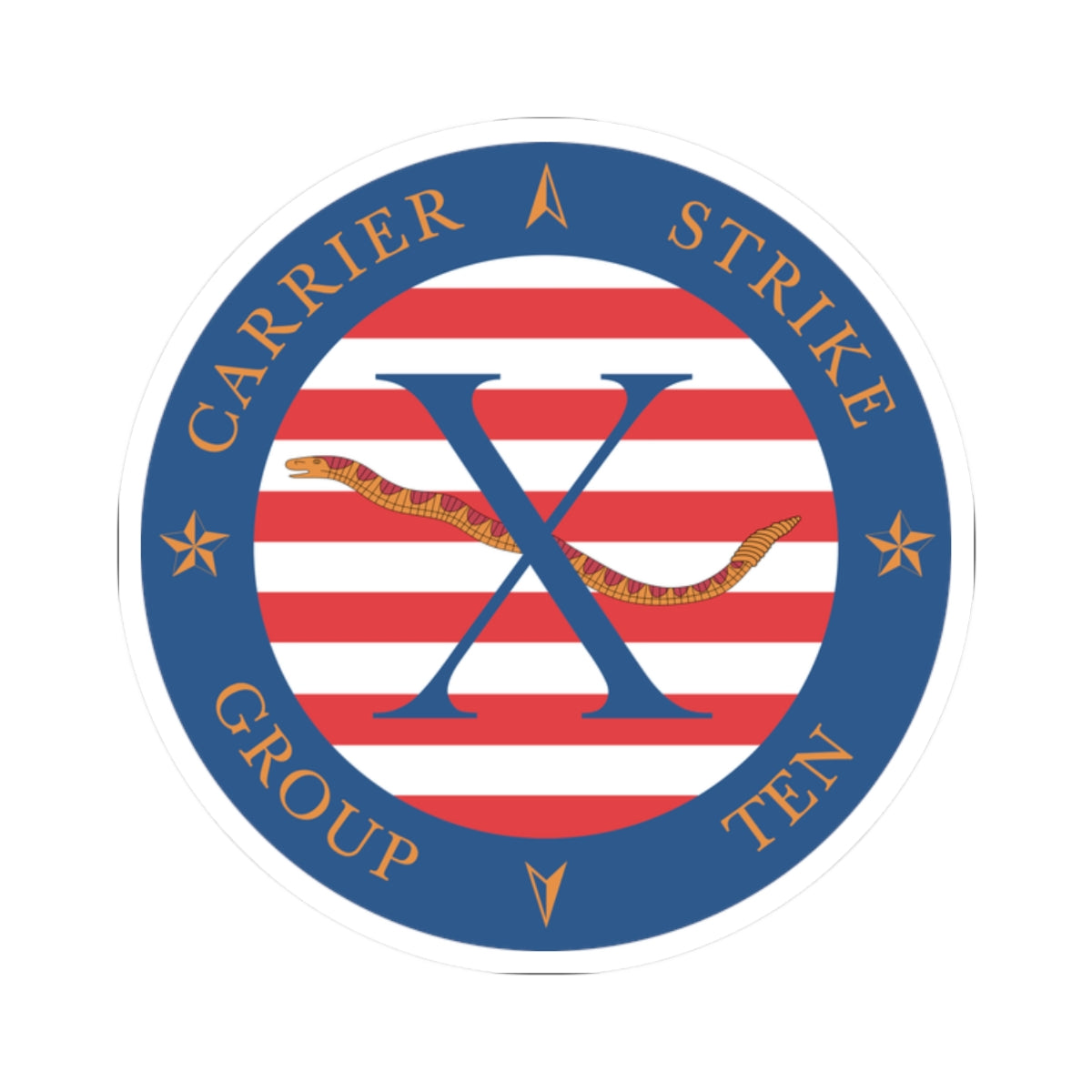 Kiss-Cut Stickers - Navy - Carrier Strike Group 10 (CSG-10) wo Txt