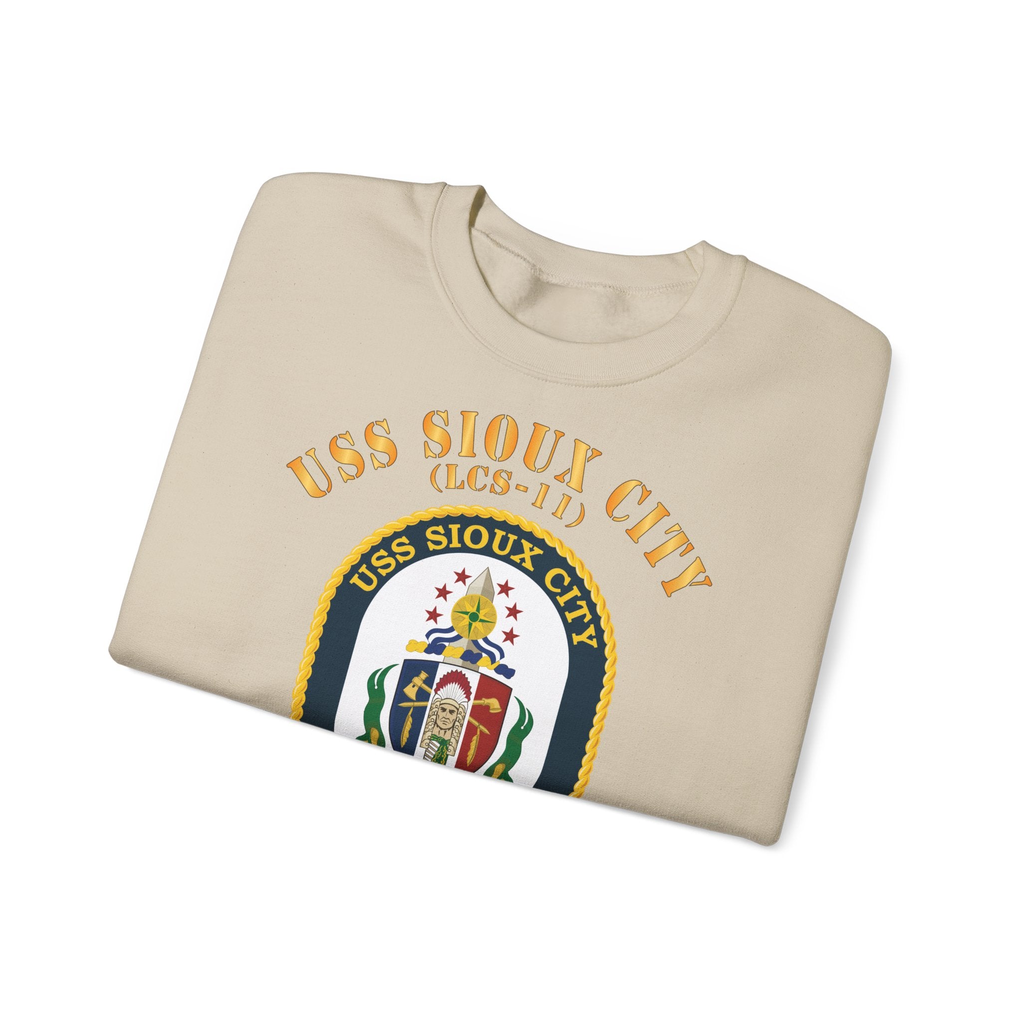 Unisex Heavy Blend™ Crewneck Sweatshirt - Navy - USS Sioux City (LCS-11)