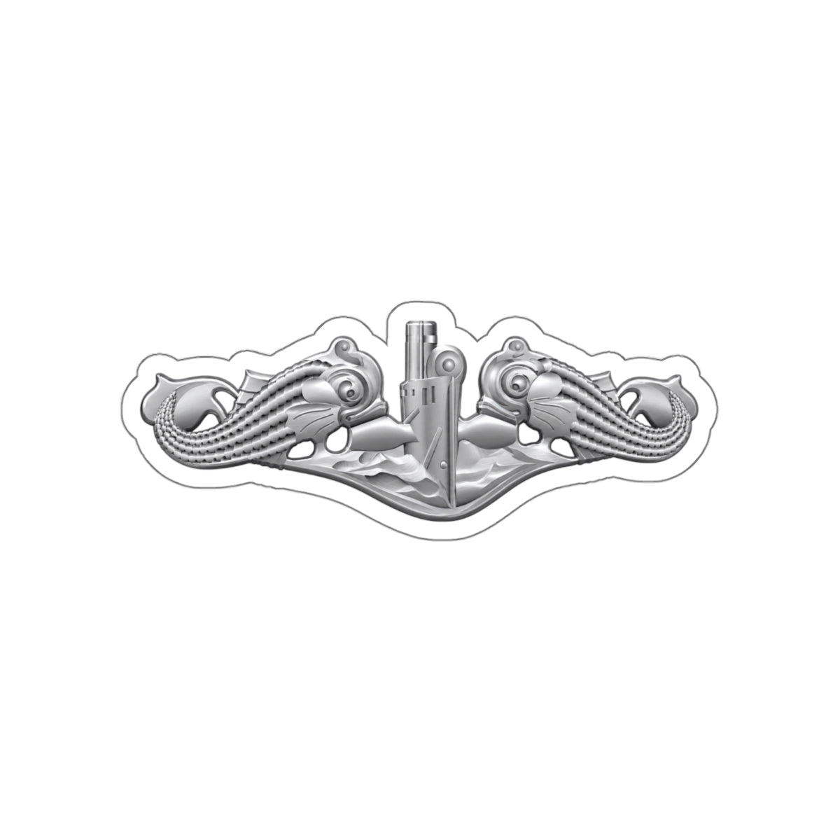 Die-Cut Vinyl Sticker - Navy - Badge - Submarine Warfare wo txt - Enlisted - 3D - Enhanced