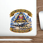 Die-Cut Vinyl Sticker - Navy - Naval Air Station Oceana - Crest with Aircraft - United States Navy - 3D - Enhanced