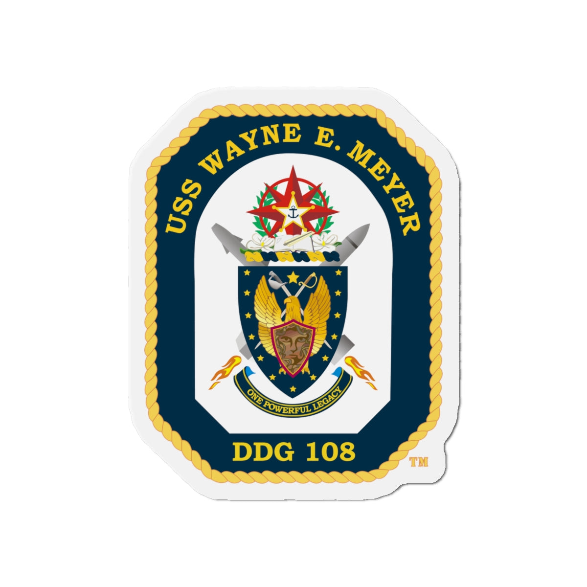 Die-Cut Magnet - Navy - USS Wayne E. Meyer (DDG-108) wo txt X 300