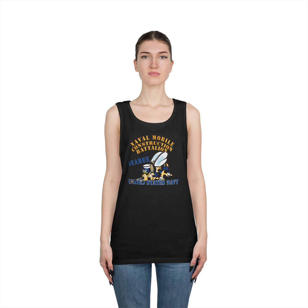 Unisex Heavy Cotton Tank Top - Navy - Seabee